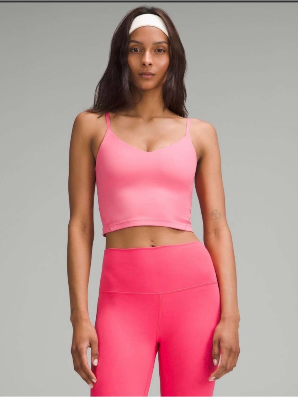 Lululemon Align Cropped Cami Tank Top Sakura Pink Size 4
